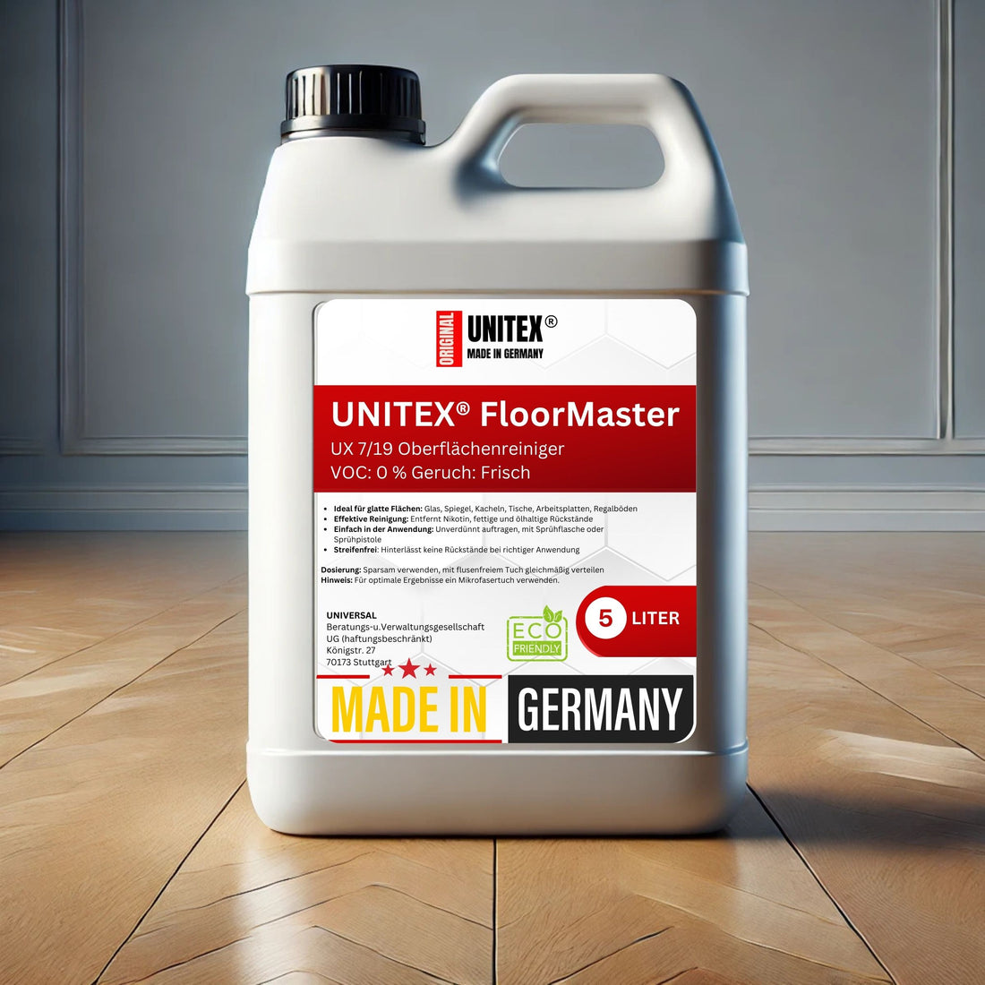UX 7/19 Oberflächenreiniger – Streifenfreie Sauberkeit für Glas und glatte Oberflächen