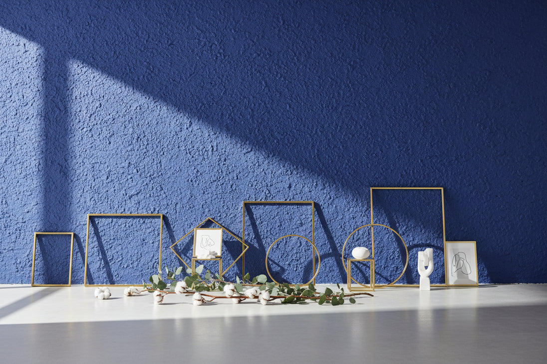 Baumwollputz Blau Detailstruktur aus Baumwolle für moderne Wandgestaltung