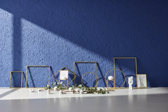 Baumwollputz Blau Detailstruktur aus Baumwolle für moderne Wandgestaltung