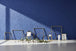 Baumwollputz Blau Detailstruktur aus Baumwolle für moderne Wandgestaltung