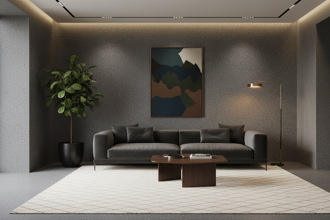 Baumwollputz Graumelange Detailstruktur aus Baumwolle für moderne Wandgestaltung
