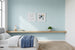 Baumwollputz Himmelblau Kinderzimmer Detailstruktur aus Baumwolle für moderne Wandgestaltung