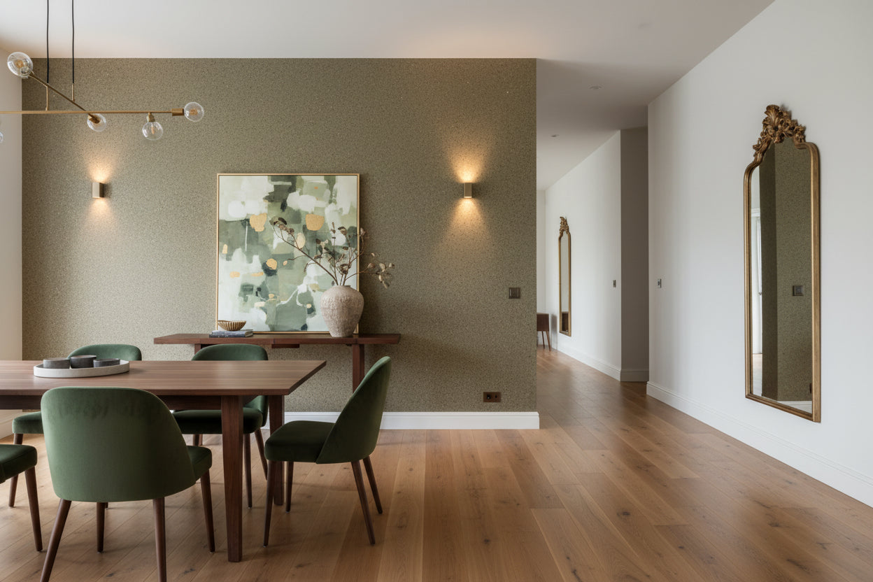 Baumwollputz Oliv Detailstruktur aus Baumwolle für moderne Wandgestaltung