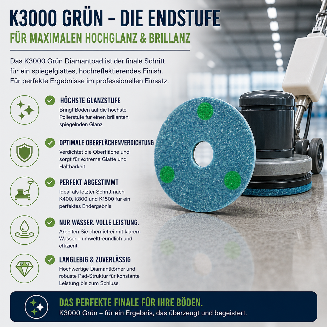 K3000gruen_Diamantpad_unitex_Hochglanz
