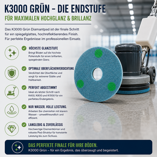 K3000gruen_Diamantpad_unitex_Hochglanz
