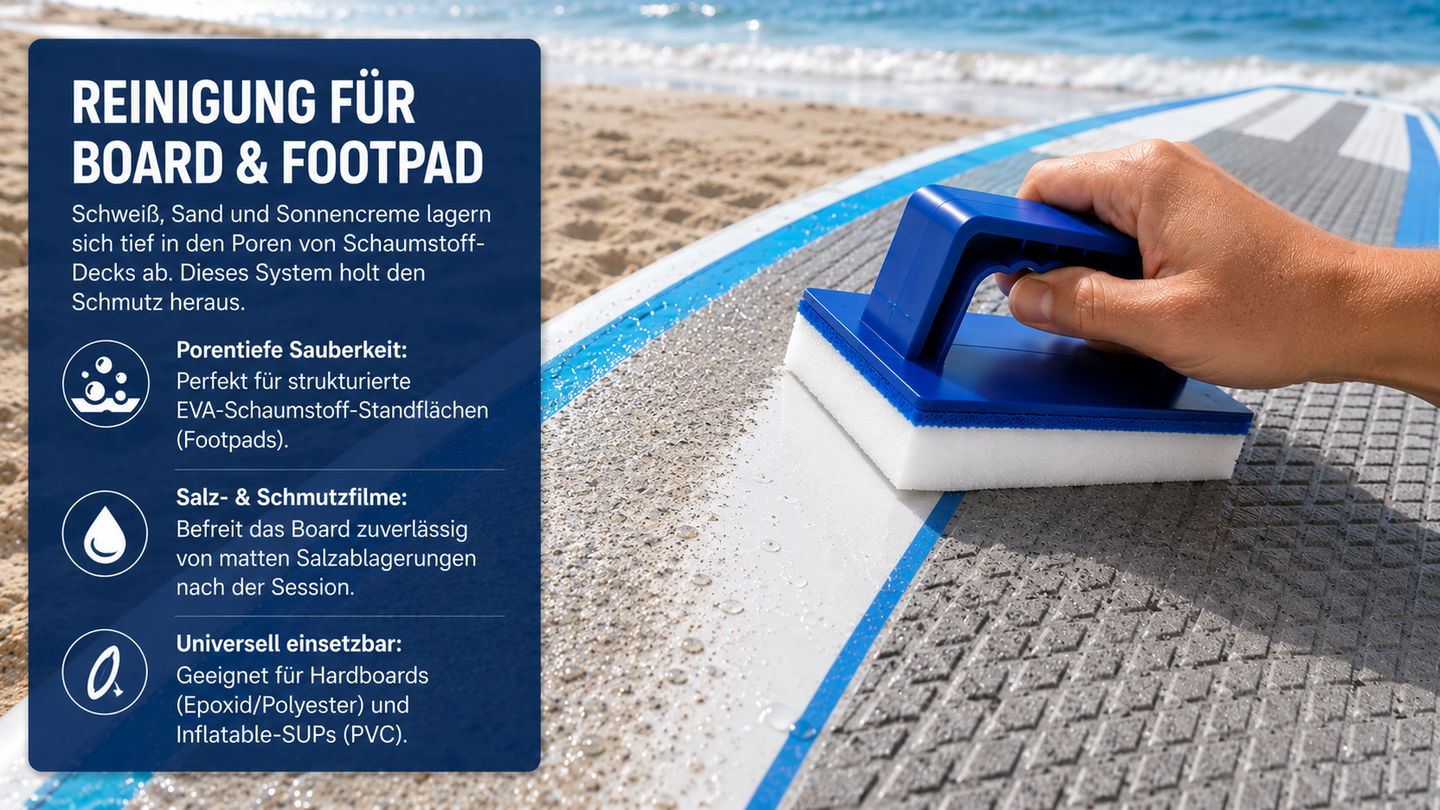 Reinigung fuer Board_Footpad_surfbrett