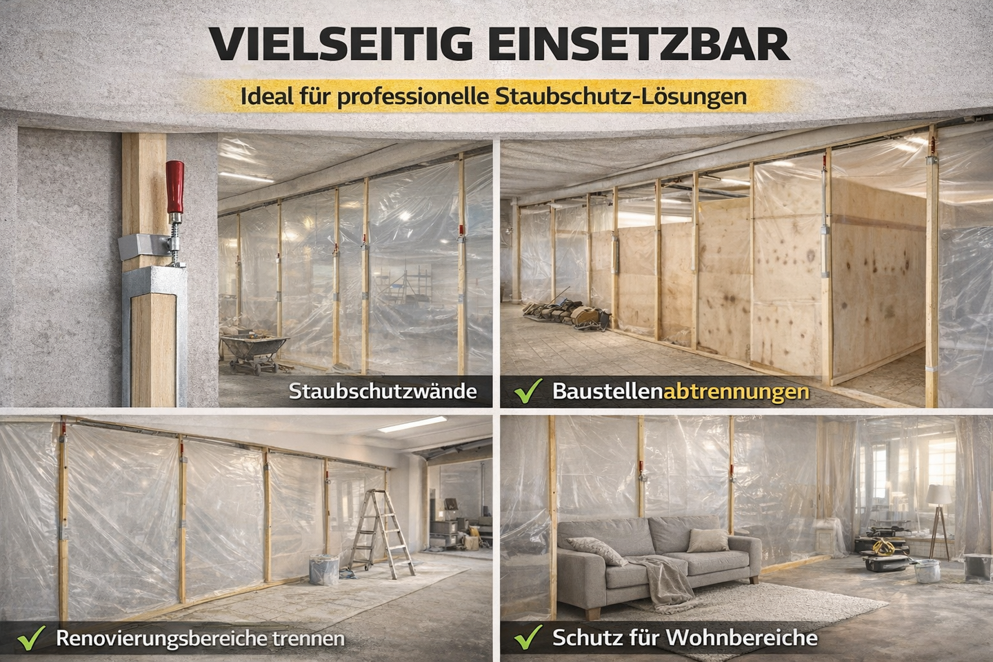 werkzeuglose-schnellspannvorrichtung-baustelle-innenausbau-staubschutz